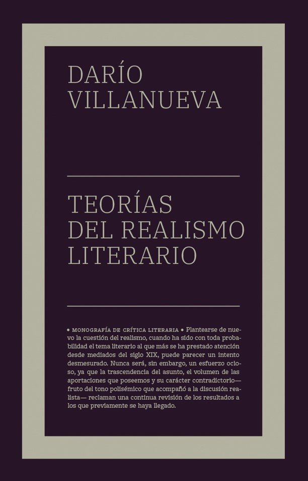 Teorías del realismo literario (NE), de Villanueva, Darío | portada del libro