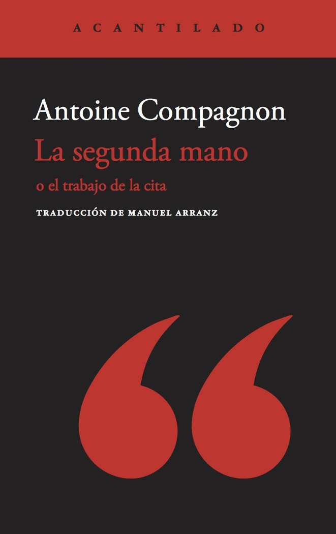 La segunda mano, de Compagnon, Antoine | portada del libro