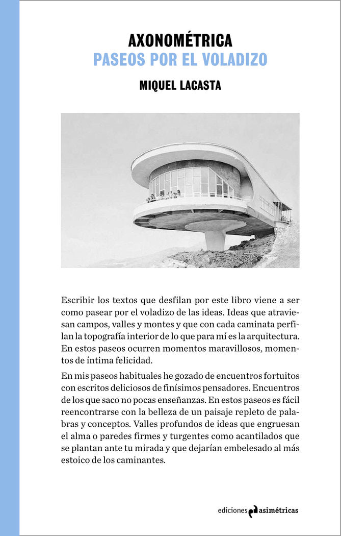AXONOMÉTRICA, de Lacasta Codorniú, Miquel | portada del libro