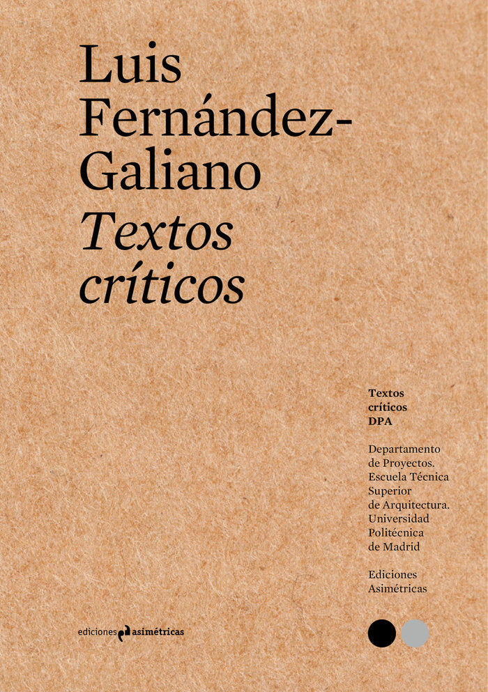 TEXTOS CRITICOS  11, de FERNANDEZ-GALIANO, LUIS | portada del libro