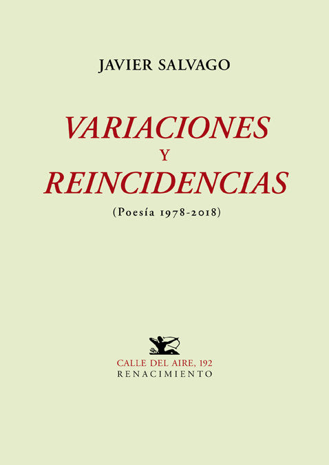 Variaciones y reincidencias, de Salvago, Javier | portada del libro