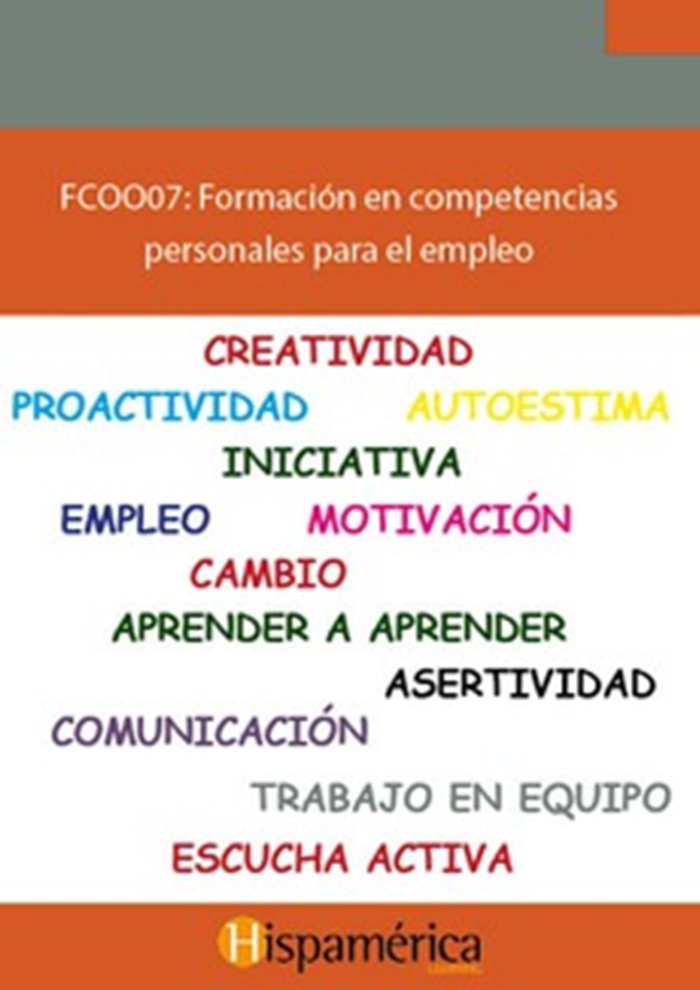 FCOO07: FORMACION EN COMPETENCIAS PERSONALES PARA EL EMPLEO, de S.A. DE C.V., DESARROLLOS DIDÁCITCOS | portada del libro