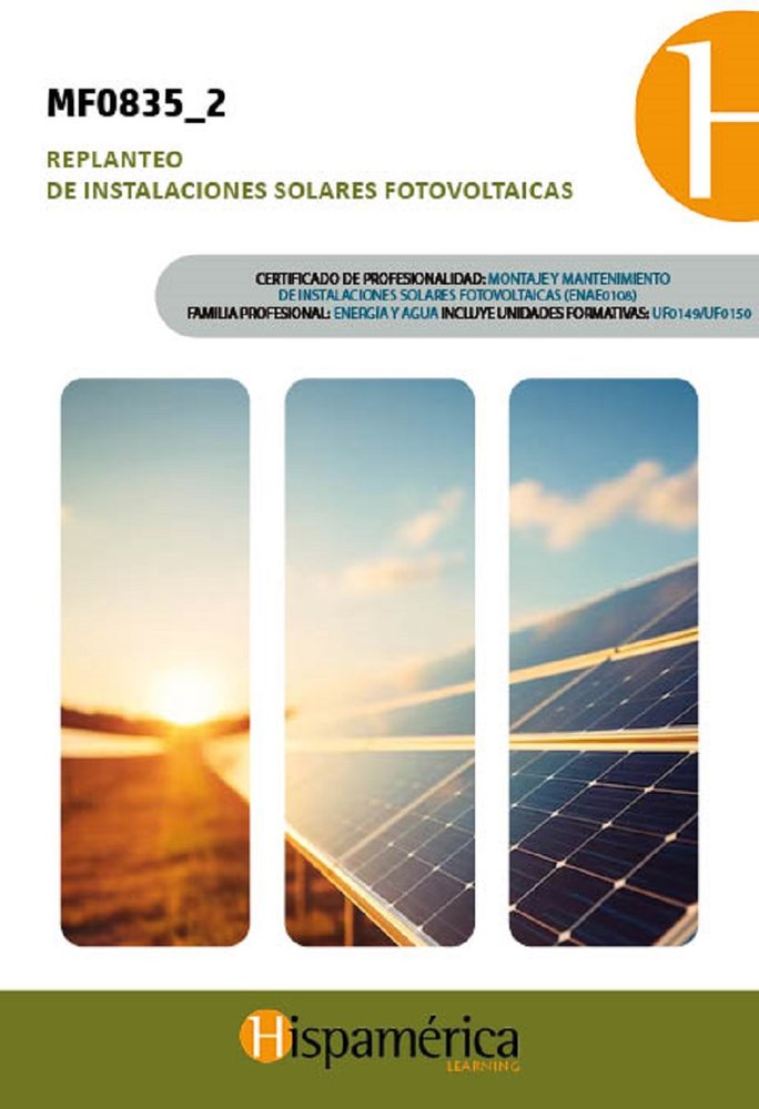 MF0835_2 Replanteo de instalaciones solares fotovoltaicas, de S.A. DE C.V., DESARROLLOS DIDÁCITCOS | portada del libro