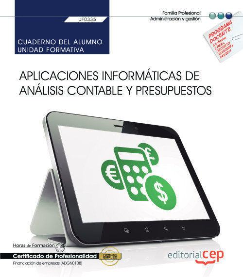 CUADERNO DEL ALUMNO. APLICACIONES INFORMATICAS DE ANALISIS CONTAB, de ROCIO PRIETO PANADERO | portada del libro