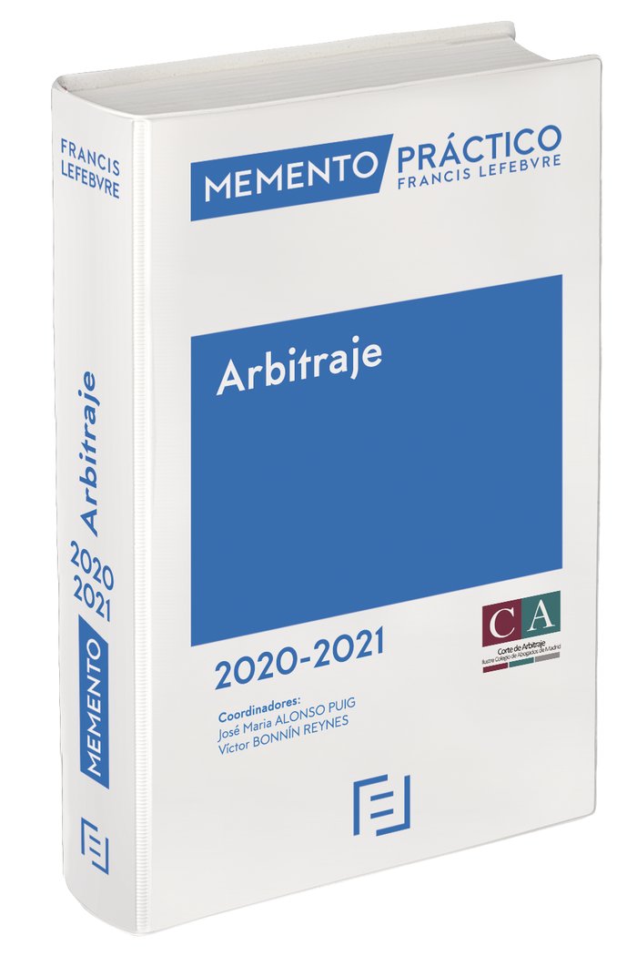 Memento Arbitraje 2020-2021, de Lefebvre-El Derecho | portada del libro