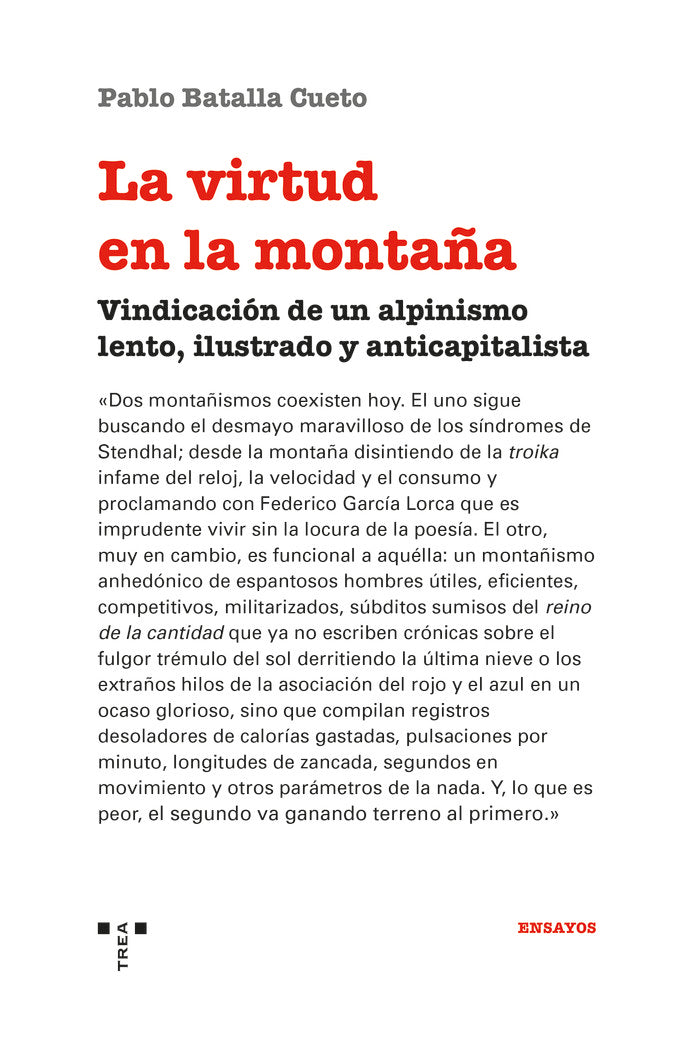 La virtud en la montaña, de Batalla Cueto, Pablo | portada del libro