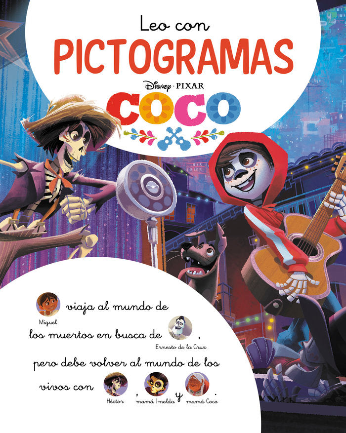 LEO CON PICTOGRAMAS. LA HISTORIA DE COCO, de DISNEY | portada del libro