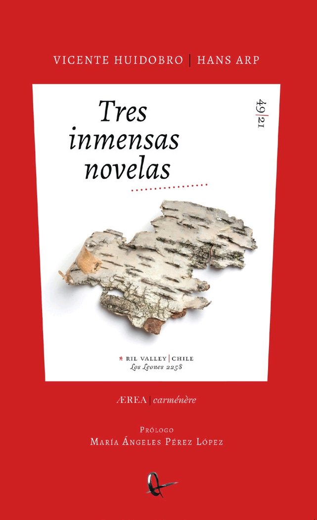 TRES INMENSAS NOVELAS, de HIDOBRO, VICENTE | portada del libro