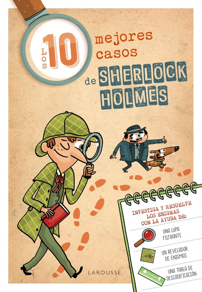 Los diez mejores casos de Sherlock Holmes, de Larousse Editorial | portada del libro