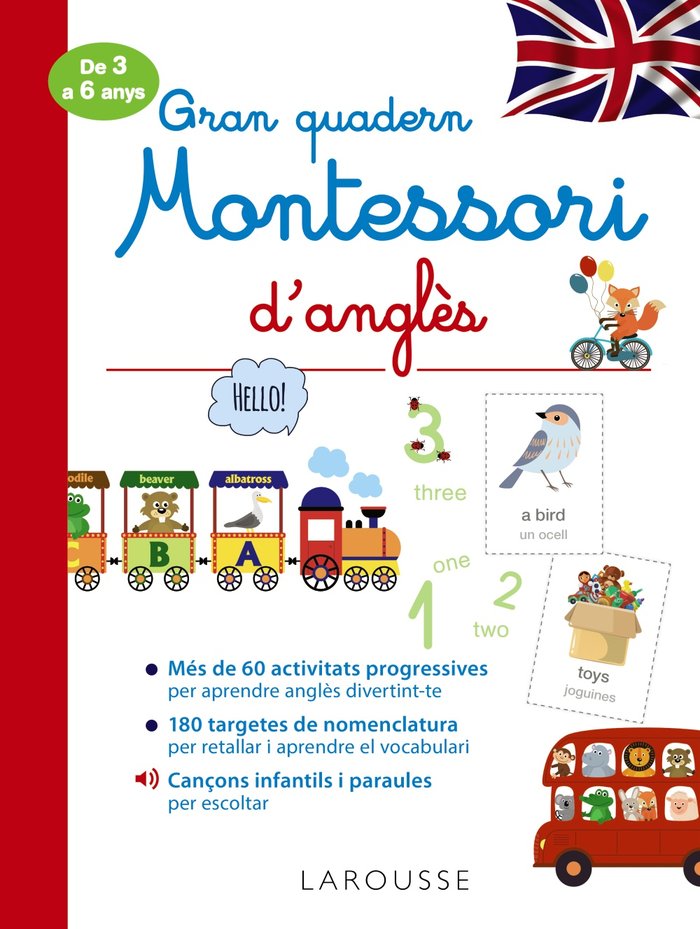 Gran quadern Montessori d'anglès, de Larousse Editorial | portada del libro