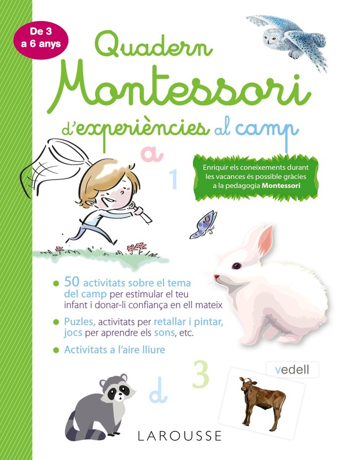 Quadern Montessori d'experiències al camp, de Larousse Editorial | portada del libro