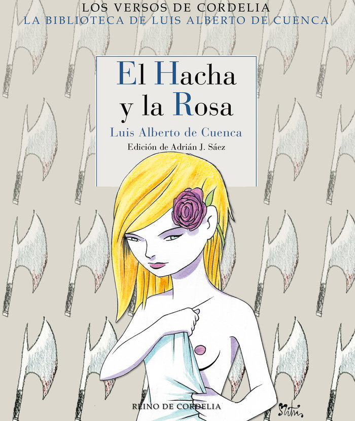 El hacha y la rosa, de de Cuenca y Prado, Luis Alberto | portada del libro