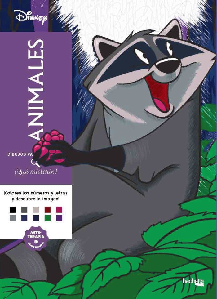 ANIMALES DISNEY DIBUJOS PARA COLOREAR QUE MISTERIO, de AA.VV. | portada del libro