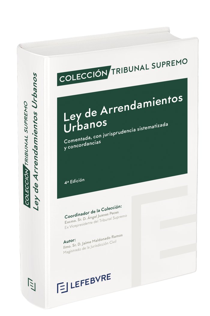 Ley de Arrendamientos Urbanos Comentada 4ª edc., de Lefebvre-El Derecho | portada del libro