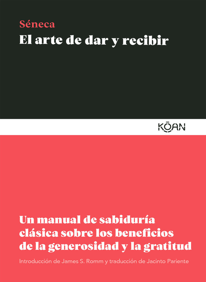 EL ARTE DE DAR Y RECIBIR, de SENECA, LUCIO ANNEO | portada del libro