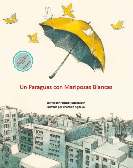 UN PARAGUAS CON MARIPOSAS BLANCAS, de HASSANZADEH, FARHAD | portada del libro