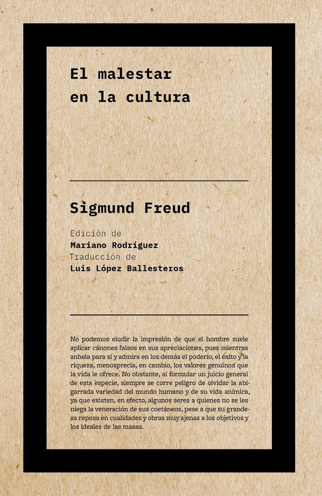El malestar en la cultura (NE), de Freud | portada del libro