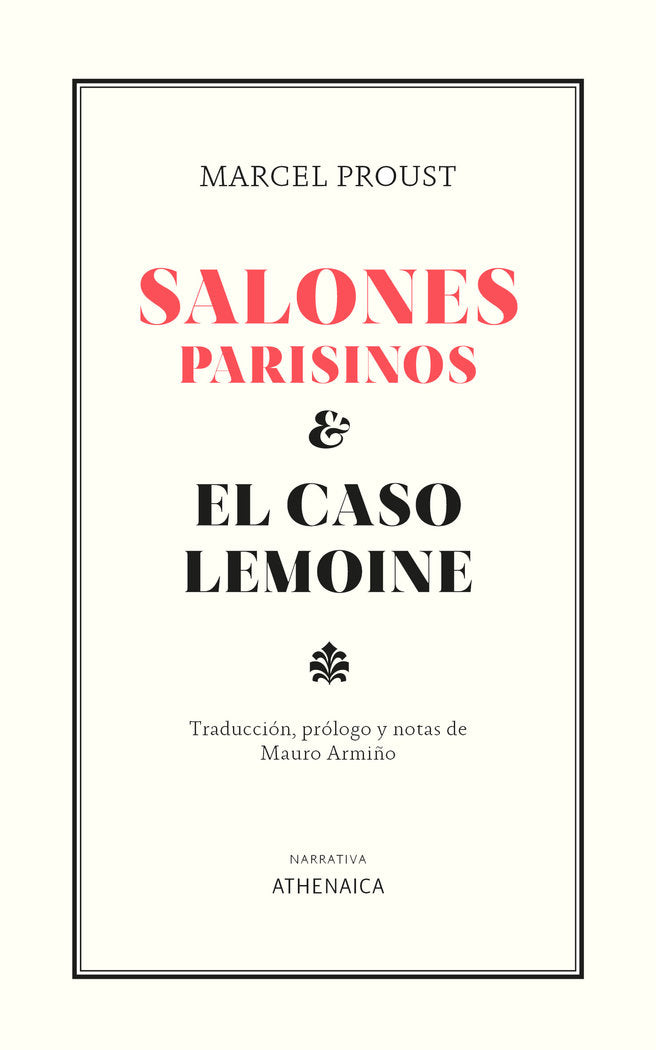 Salones parisinos y El caso Lemoine, de PROUST, MARCEL | portada del libro