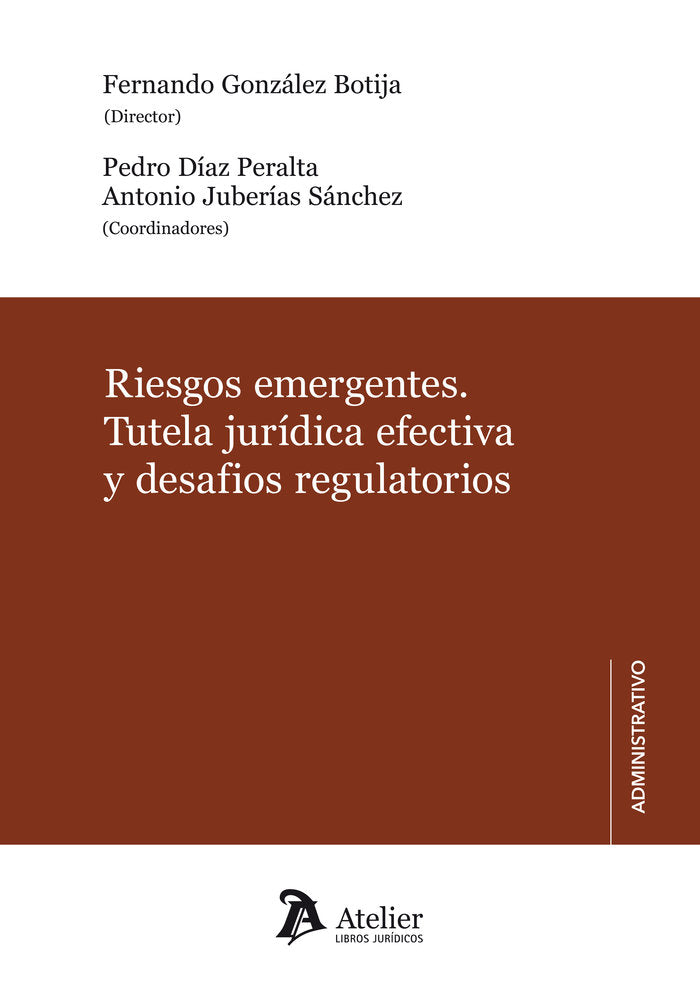 RIESGOS EMERGENTES TUTELA JURIDICA EFECTIVA Y DESAFIOS REGULATORI, de FERNANDO GONZALEZ BOTIJA | portada del libro