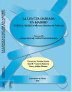 La lengua hablada en Madrid, de ANA MARIA CESTERO MANCERA | portada del libro