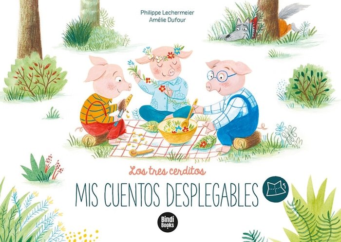 LOS TRES CERDITOS-MIS CUENTOS DESPLEGABLES, de PHILIPPE LECHERMEIER | portada del libro