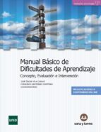 MANUAL BASICO DE DIFICULTADES DE APRENDIZAJE, de JOSE OSCAR VILA CHAVES | portada del libro