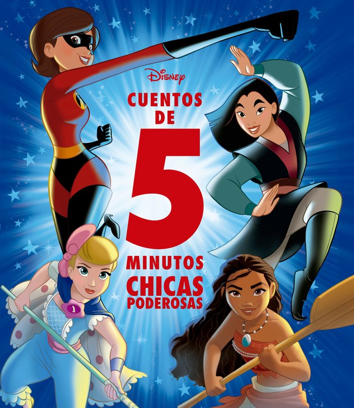 DISNEY. CUENTOS DE 5 MINUTOS. CHICAS PODEROSAS, de DISNEY | portada del libro