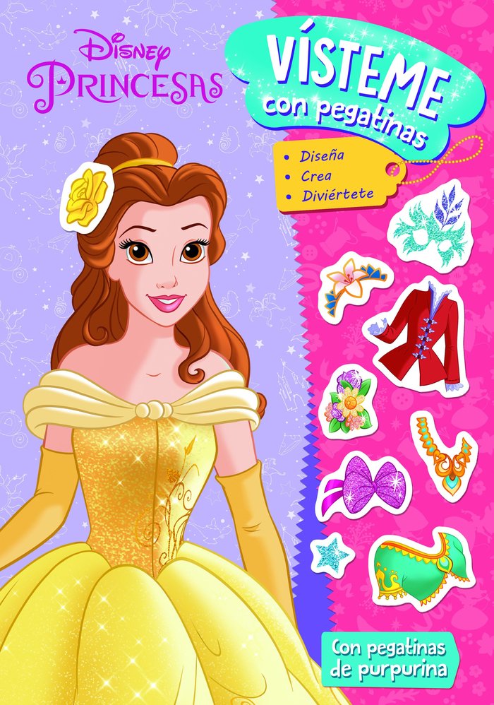 PRINCESAS. VISTEME CON PEGATINAS, de DISNEY | portada del libro