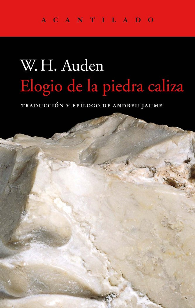 ELOGIO DE LA PIEDRA CALIZA, de Auden | portada del libro