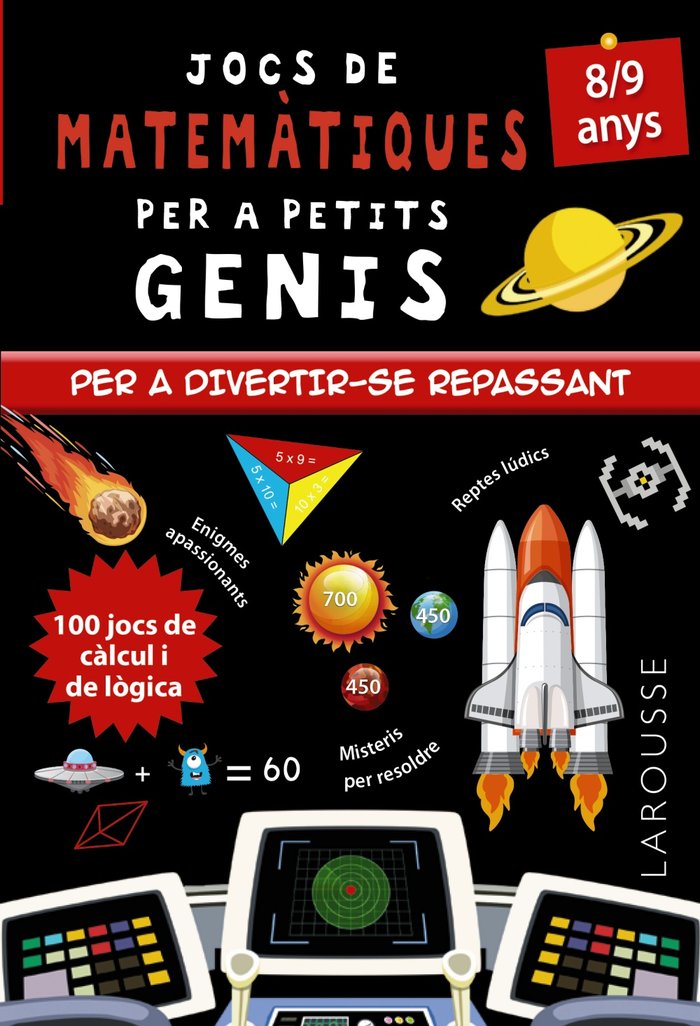 JOCS DE MATEMATIQUES PER A PETITS GENIS 8-9 ANYS, de QUENEE, MATHIEU | portada del libro