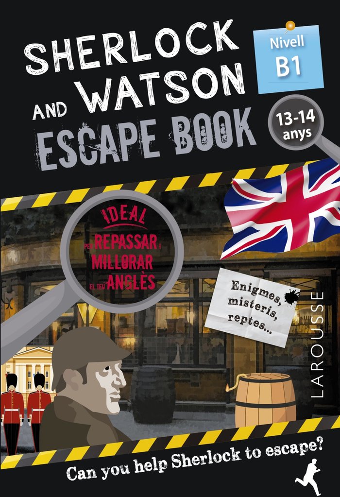 SHERLOCK & WATSON. ESCAPE BOOK PER REPASSAR ANGLES. 13-14 ANYS, de SAINT-MARTIN, GILLES | portada del libro