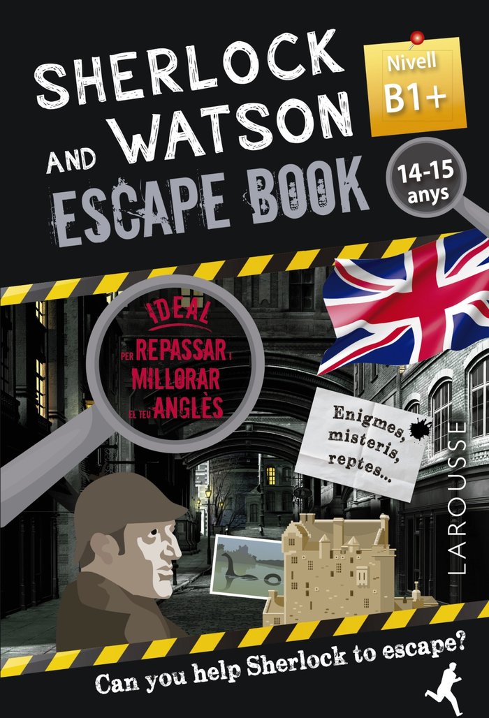 SHERLOCK & WATSON. ESCAPE BOOK PER REPASSAR ANGLES. 14-15 ANYS, de SAINT-MARTIN, GILLES | portada del libro