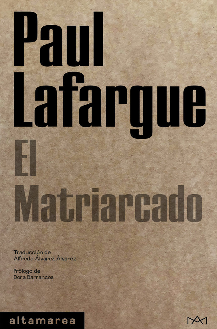 El matriarcado, de Lafargue, Paul | portada del libro
