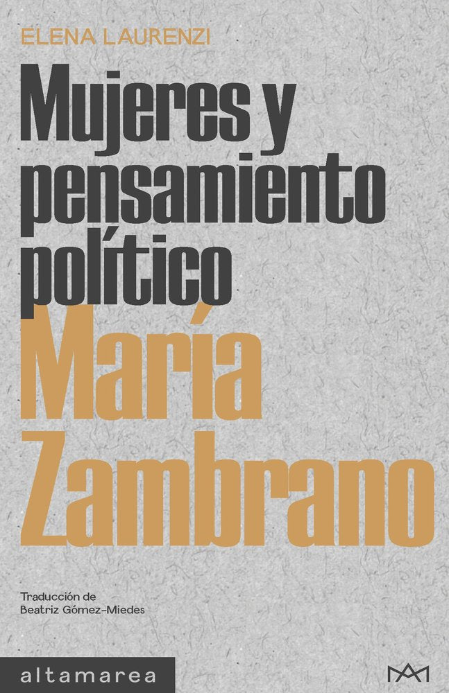 MARIA ZAMBRANO, de LAURENZI, ELENA | portada del libro