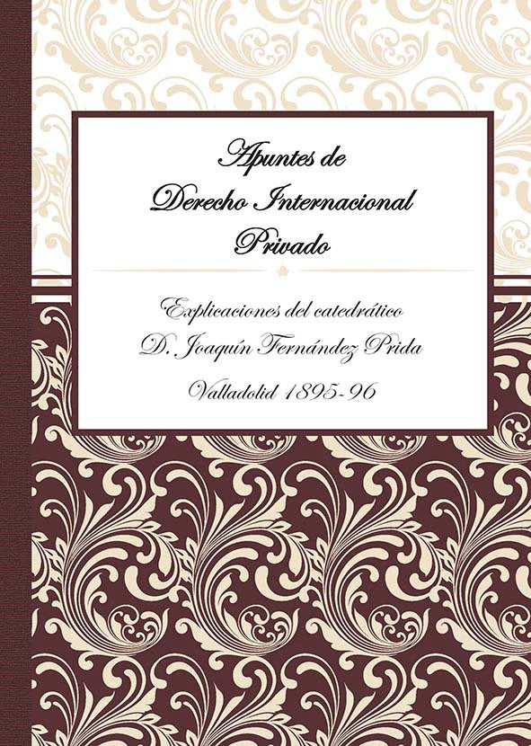 APUNTES DE DERECHO INTERNACIONAL PRIVADO, de FERNANDEZ PRIDA, JOAQUIN | portada del libro
