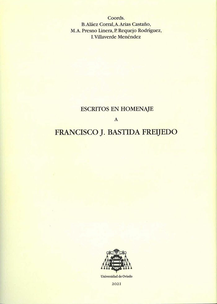 Estudios en Homenaje a Francisco J. Bastida Freijedo, de AA.VV. | portada del libro