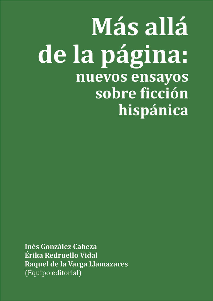 MAS ALLA DE LA PAGINA NUEVOS ENSAYOS SOBR, de GONZALEZ CABEZA, INES | portada del libro