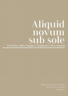 ALIQUID NOVUM SUB SOLE | portada del libro
