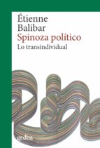 SPINOZA POLITICO: LO TRANSINDIVIDUAL, de Étienne Balibar | portada del libro