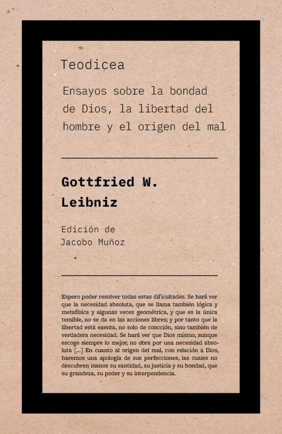 TEODICEA, de LEIBNIZ, GOTTFRIED W. | portada del libro