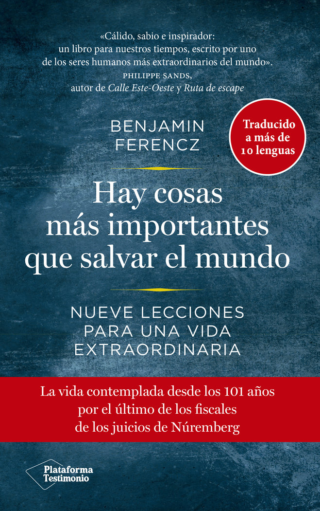 Hay cosas más importantes que salvar el mundo, de Ferencz, Benjamin | portada del libro