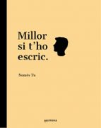Millor si t'ho escric, de Només tu | portada del libro