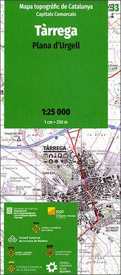 MAPA TOPOGRAFIC DE CATALUNYA 1:25 000 CAPITALS COMARCALS 3 | portada del libro