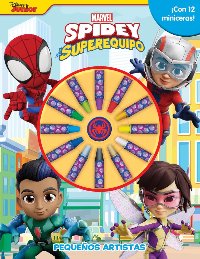 SPIDEY Y SU SUPEREQUIPO. PEQUEÑOS ARTISTAS, de MARVEL | portada del libro
