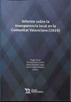 INFORME SOBRE LA TRANSPARENCIA LOCAL COMUNITAT VALENCIANA, de Varios autores | portada del libro