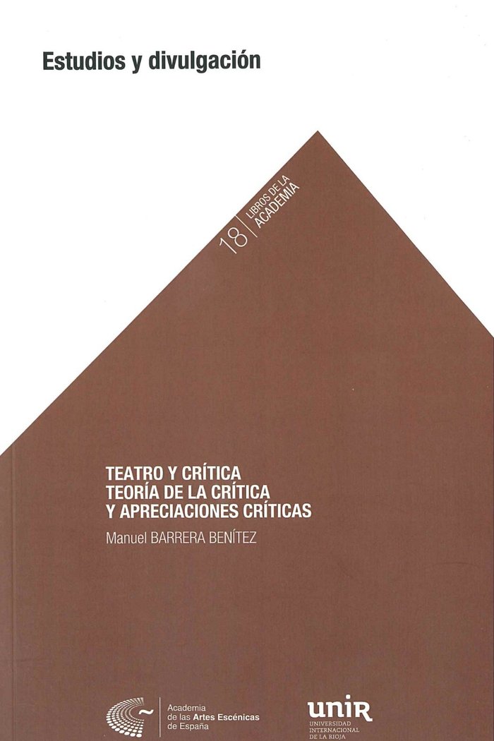 TEATRO Y CRITICA TEORIA DE LA CRITICA Y APRECIACIONES CRITICAS, de BARRERA BENITEZ | portada del libro