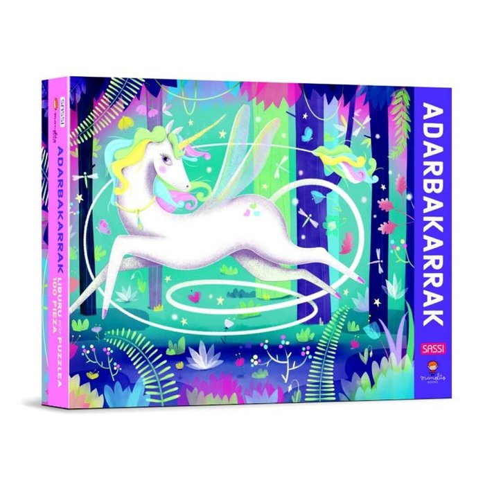 Unicorn. 100 Piezas. Con puzle. (Dragon) Edic. ilustratua (Euskara), de I. TREVISAN | portada del libro