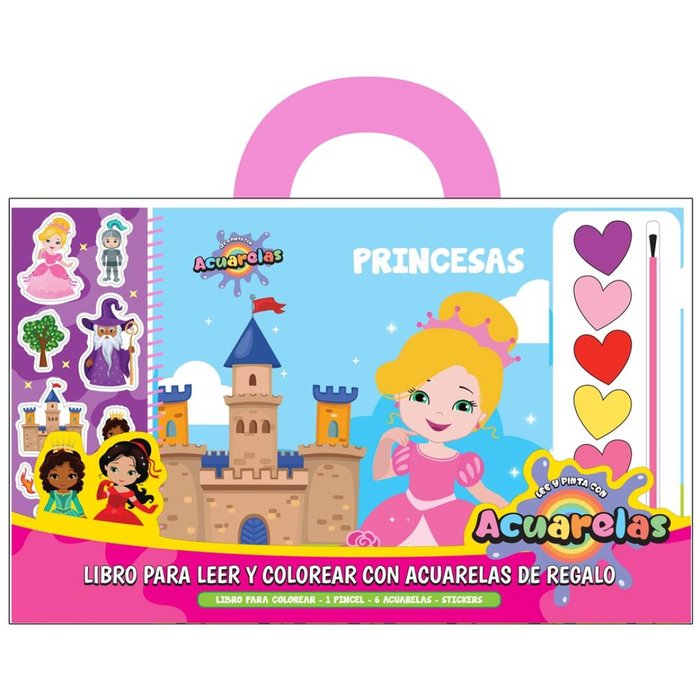 ACUARELAS PRINCESAS, de A.A | portada del libro