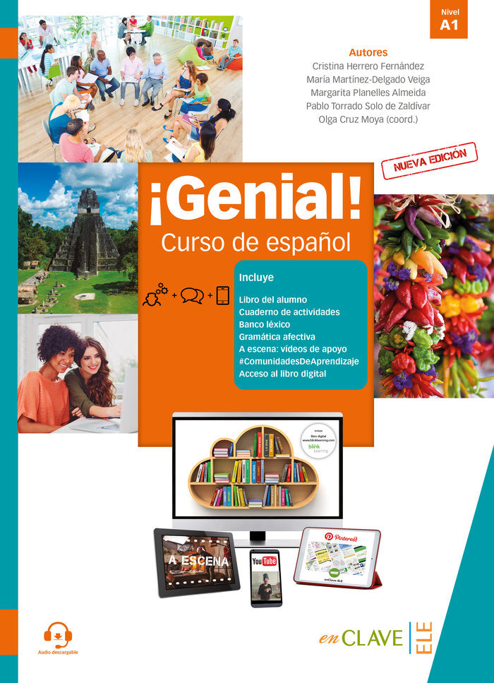 GENIAL A1 CURSO DE ESPAÑOL NUEVA EDICION, de HERRERO FERNANDEZ, CRISTINA | portada del libro