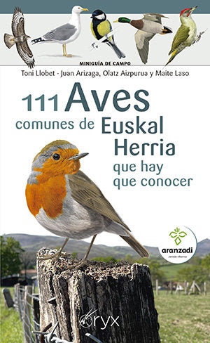 111 Aves comunes de Euskal Herria que hay que conocer, de ARIZAGA, JUAN | portada del libro